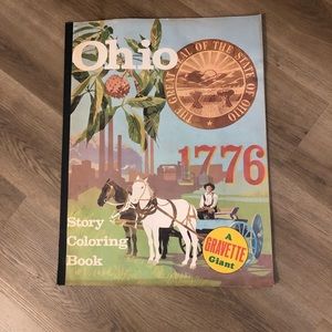 Vintage 1976 Ohio 1776 Giant Story Coloring Book RARE Uncolored